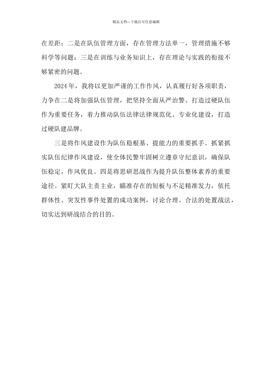 2024年度公安警察个人抓党建述职述廉报告_第3页