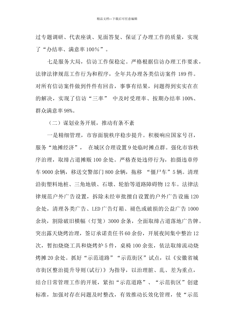 2024年度城管局全面性工作总结_第3页