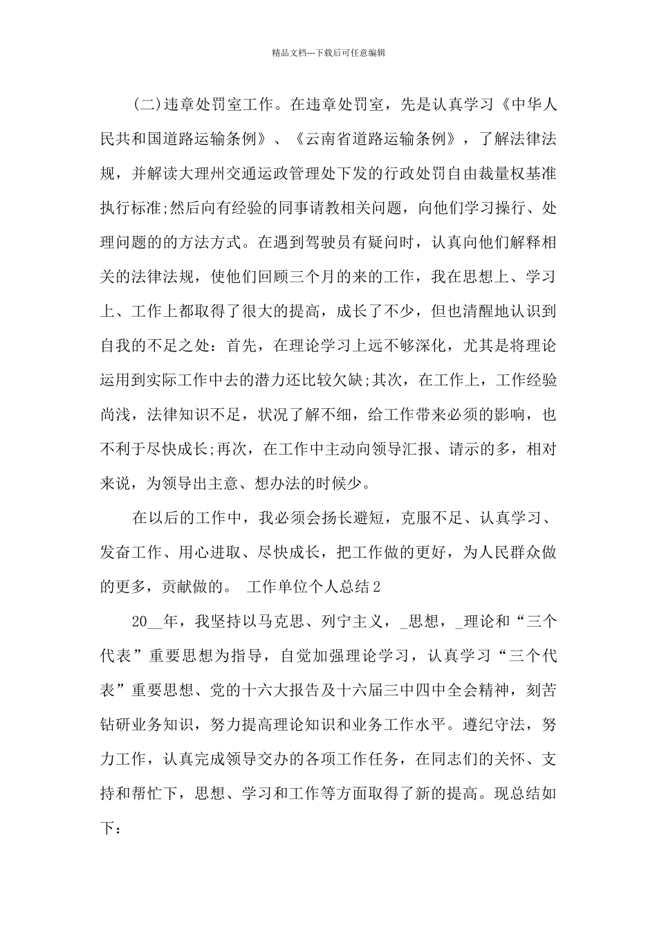 2024年度工作单位个人总结多篇_第3页