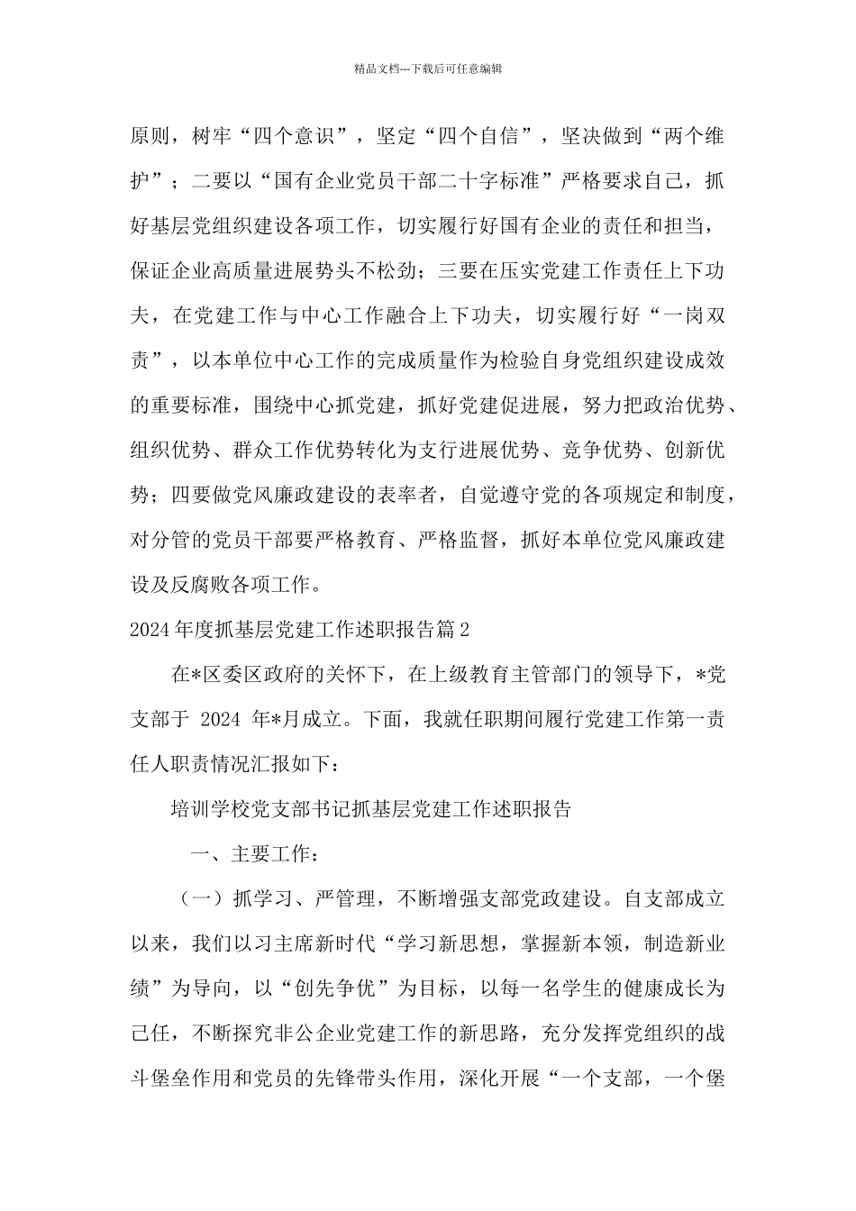 2024年度抓基层党建工作述职报告范文_第2页