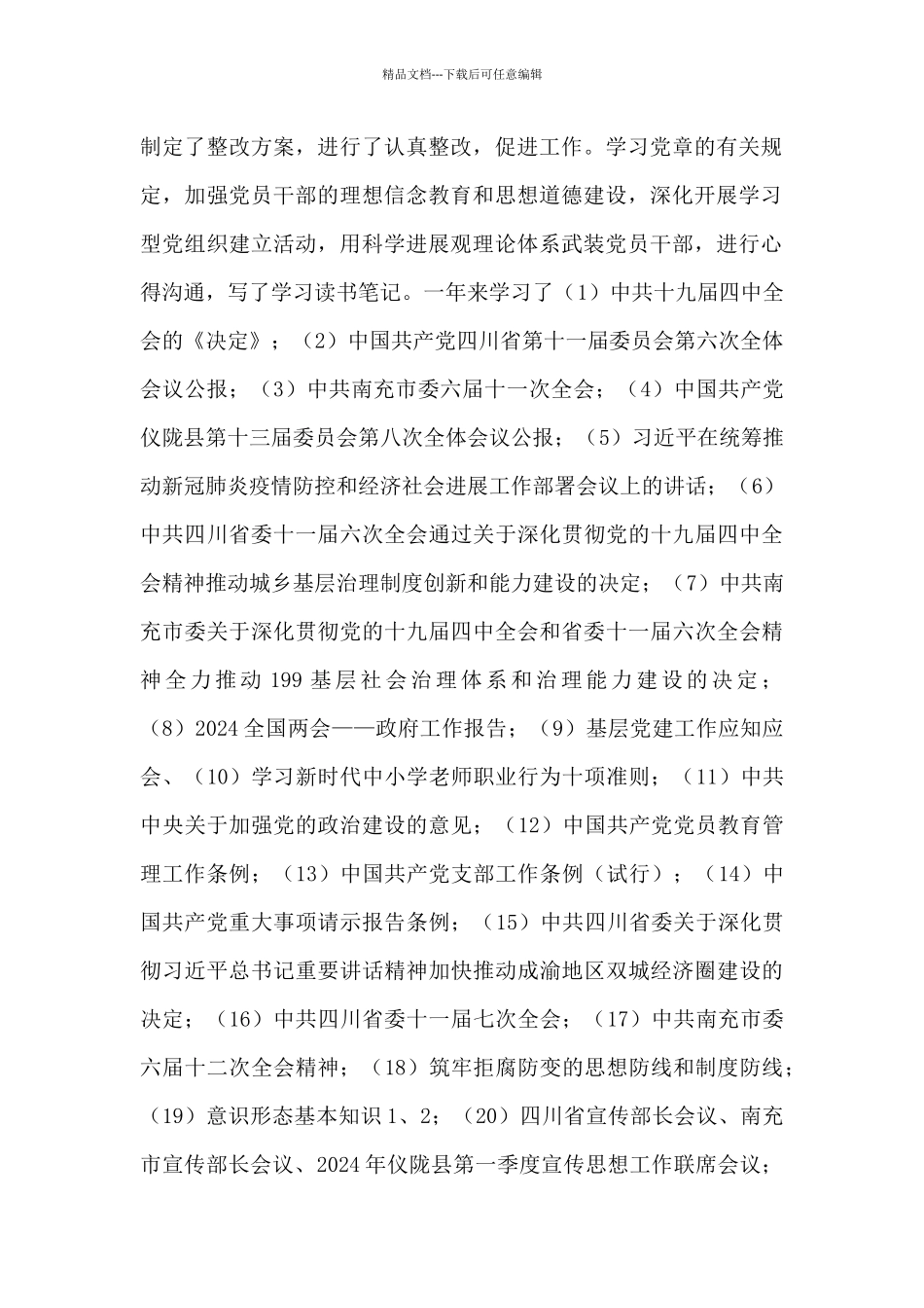 2024年度某支部书记个人述职报告_第2页