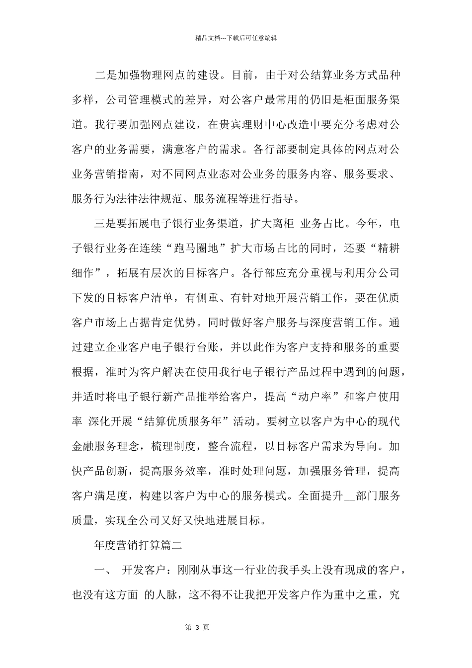 2024年度营销计划书_第3页