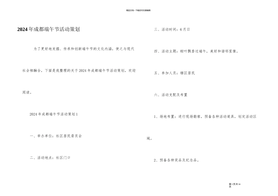 2024年成都端午节活动策划_第1页