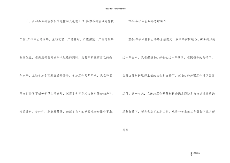 2024年手术室年终总结_第2页