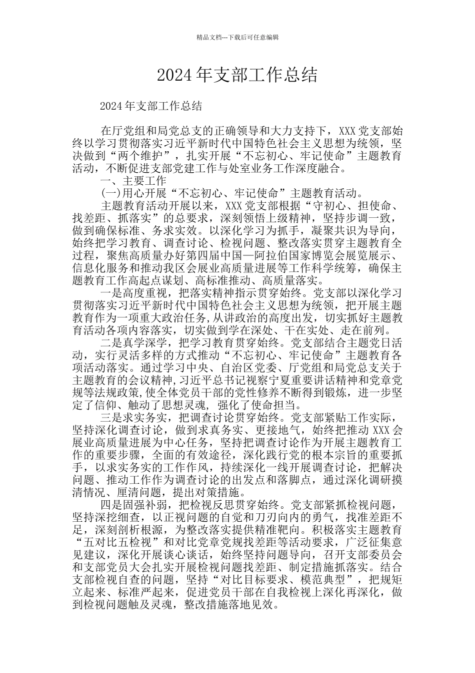 2024年支部工作总结_第1页