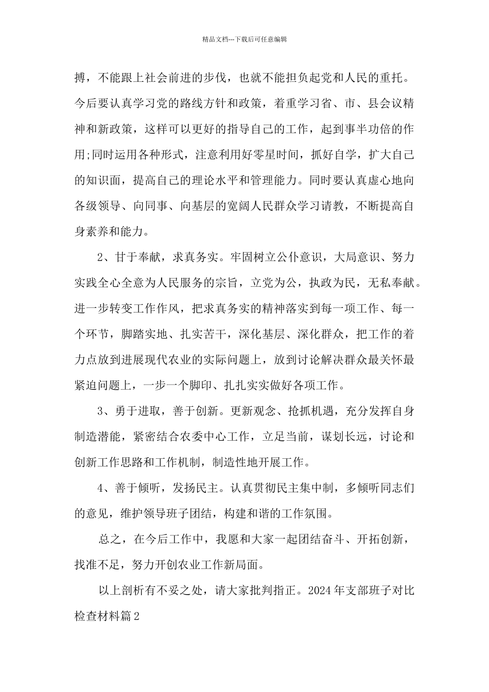 2024年支部班子对照检查材料集合12篇_第3页