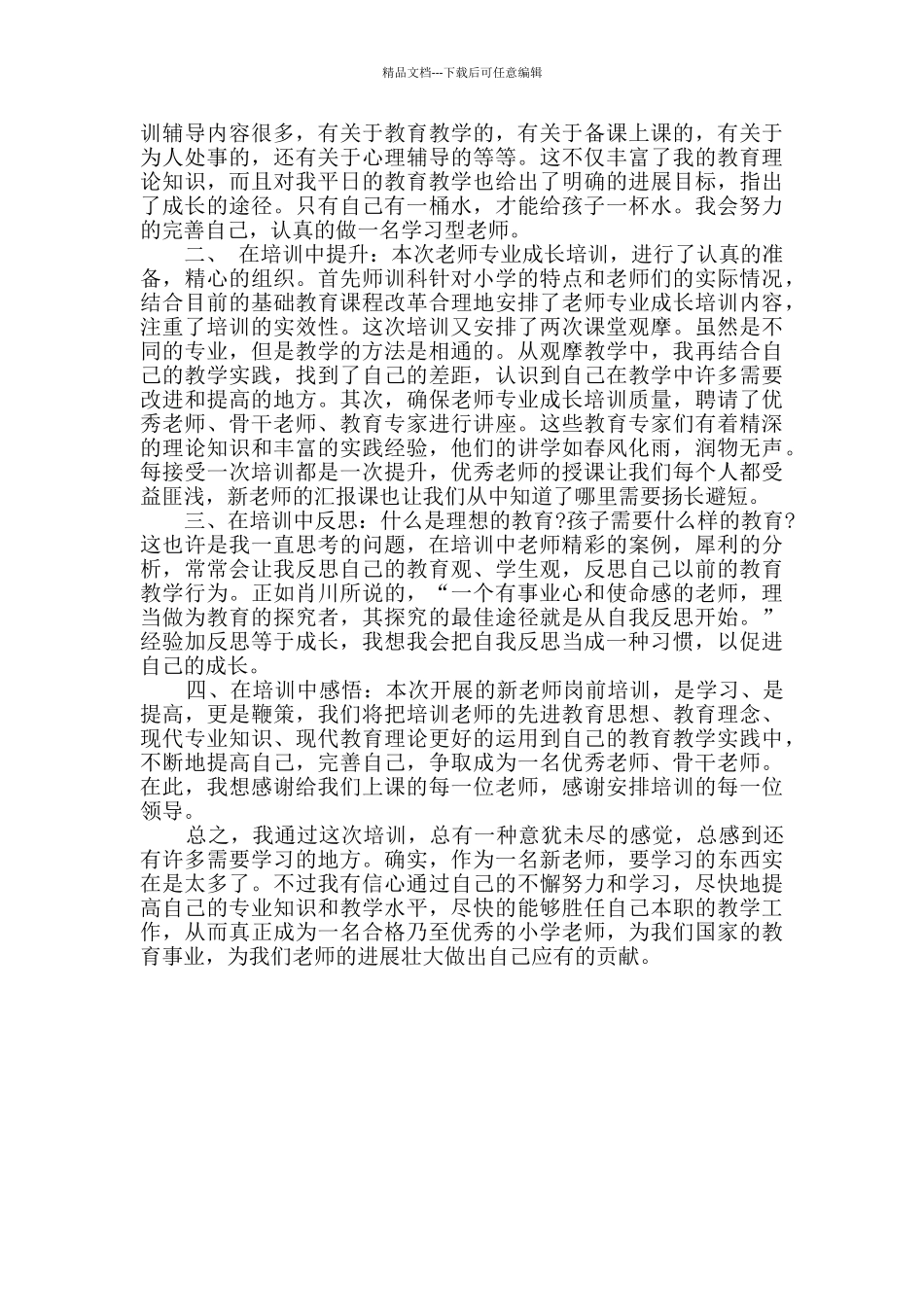2024年教师岗前培训学习总结范文_第2页