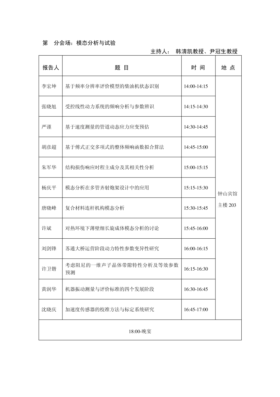 全国振动理论及应用学术会议日程安排_第3页