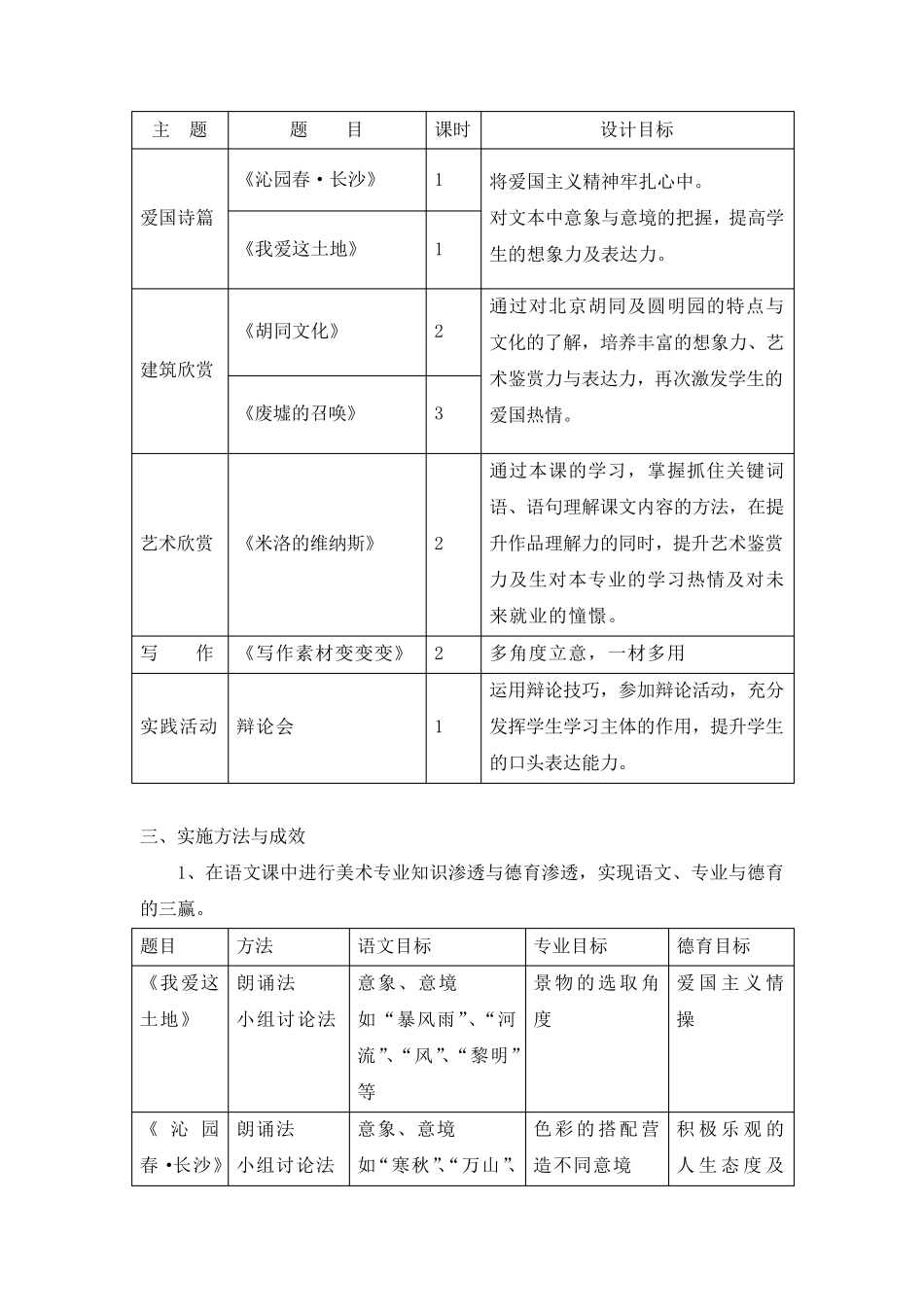 全国教师教学能力大赛语文基础模块教学实施报告_第3页