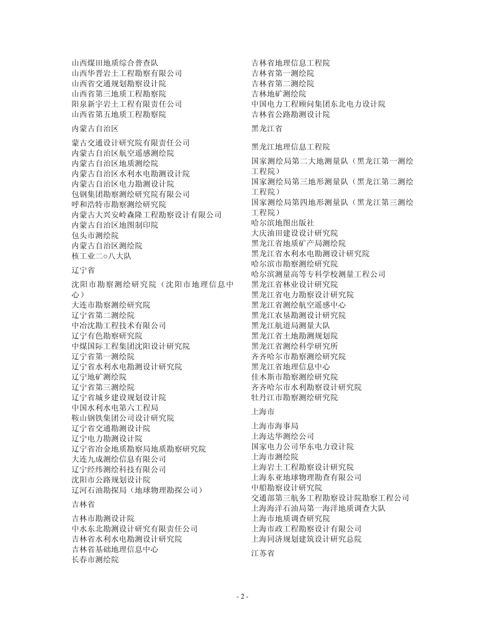 全国甲级测绘单位汇总_第2页