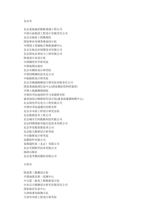 全国甲级测绘资质单位