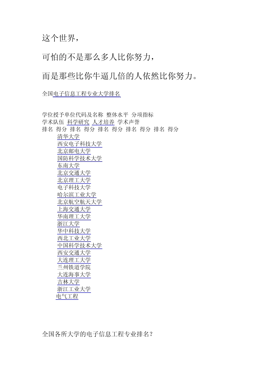 全国电子信息工程专业大学排名_第1页