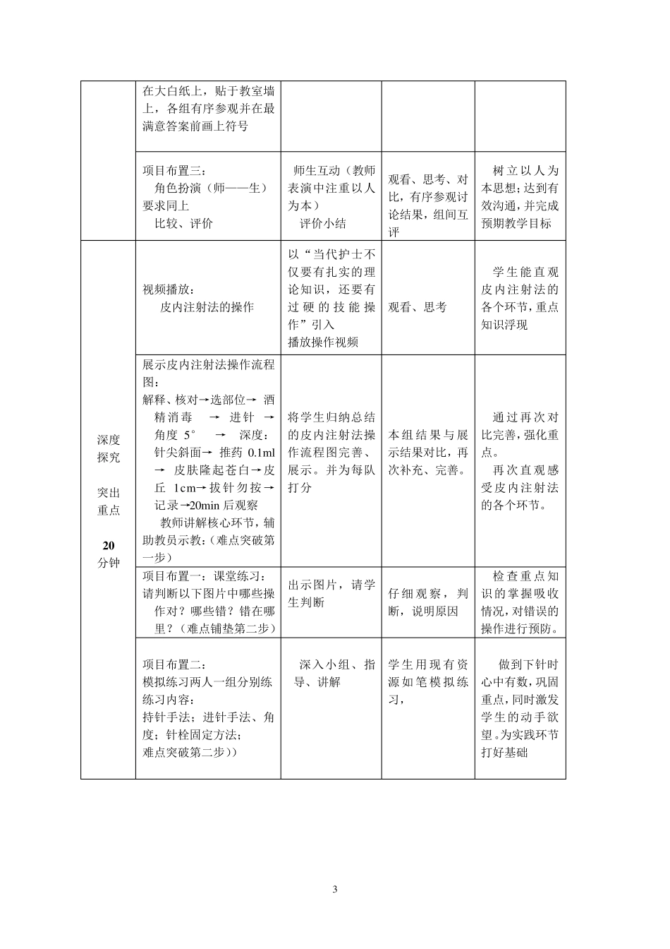 全国职业院校教师教学能力大赛获奖作品教案案例《皮内注射法》教案设计方案_第3页