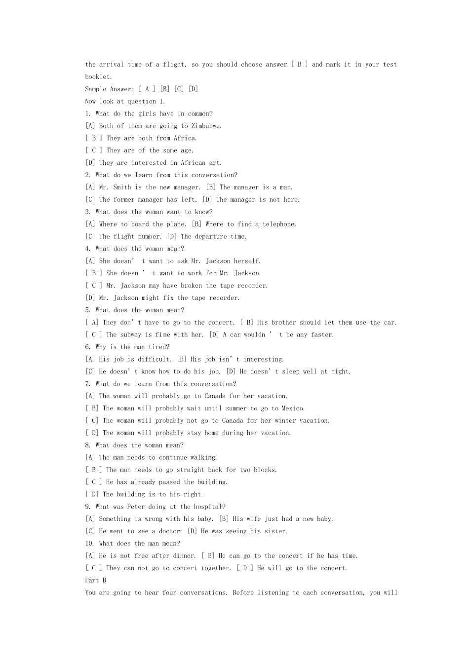 全国英语等级考试(PETS)三级全真模拟试题一_第3页