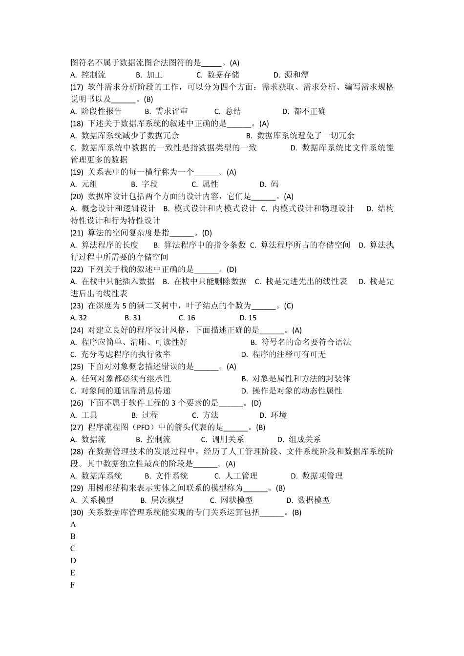全国计算机等级考试二级C语言公共基础知识题例_第2页