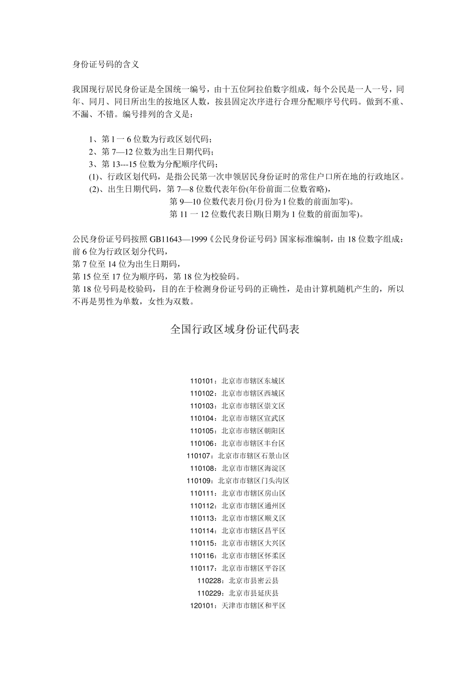 全国身份证代码表_第1页