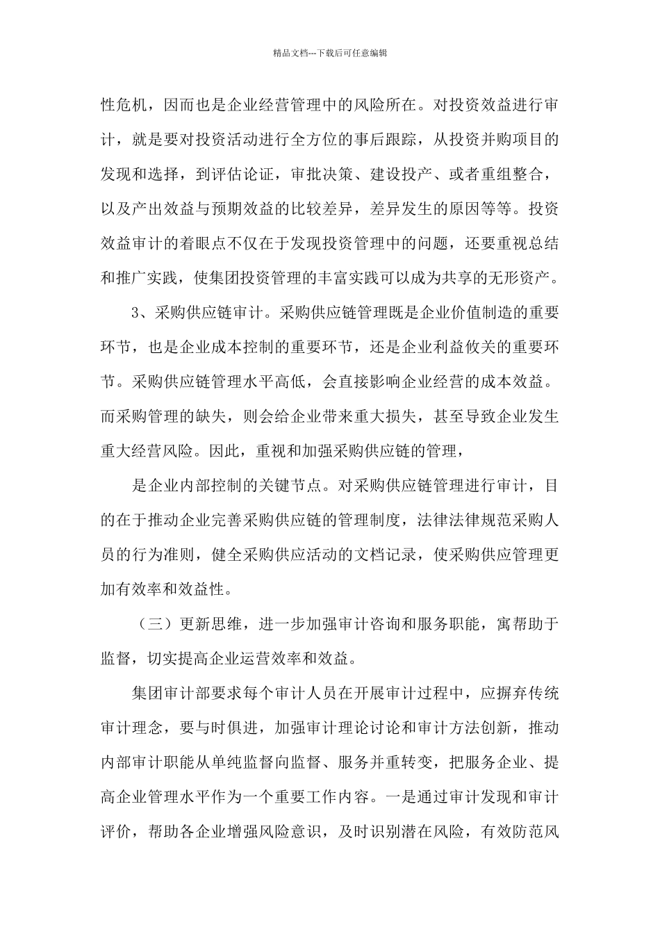 2024年最新公司内部审计个人工作计划优选_第3页