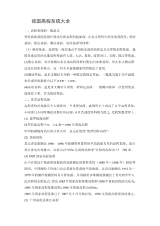 全国高程大全