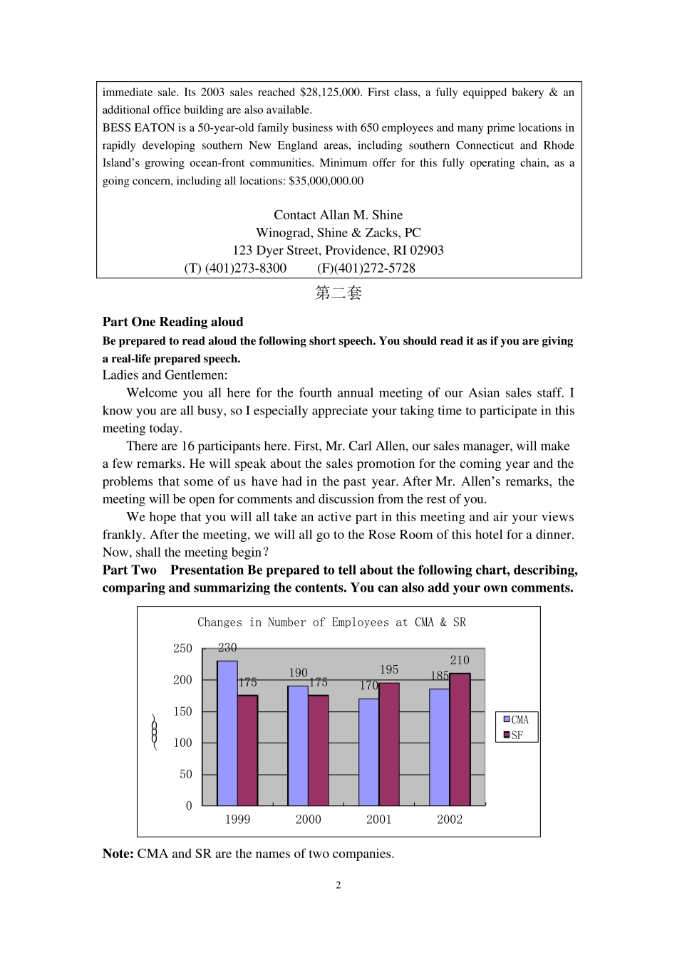 全国高职高专实用英语口语大赛(6套样题)_第2页