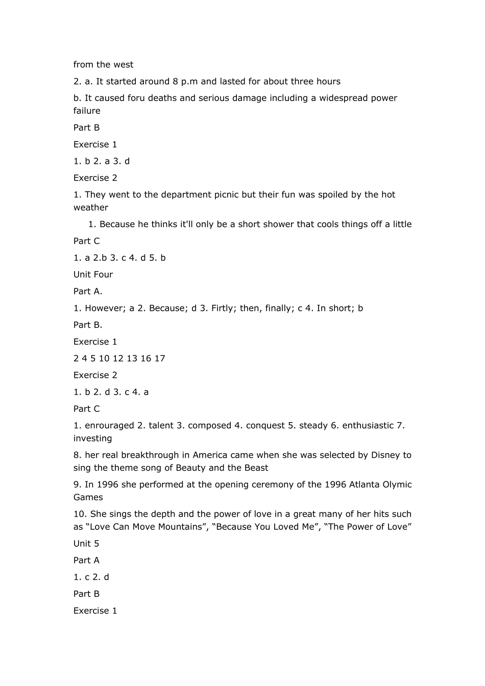 全新版大学英语(第二版)听说教程2(114单元)答案_第2页