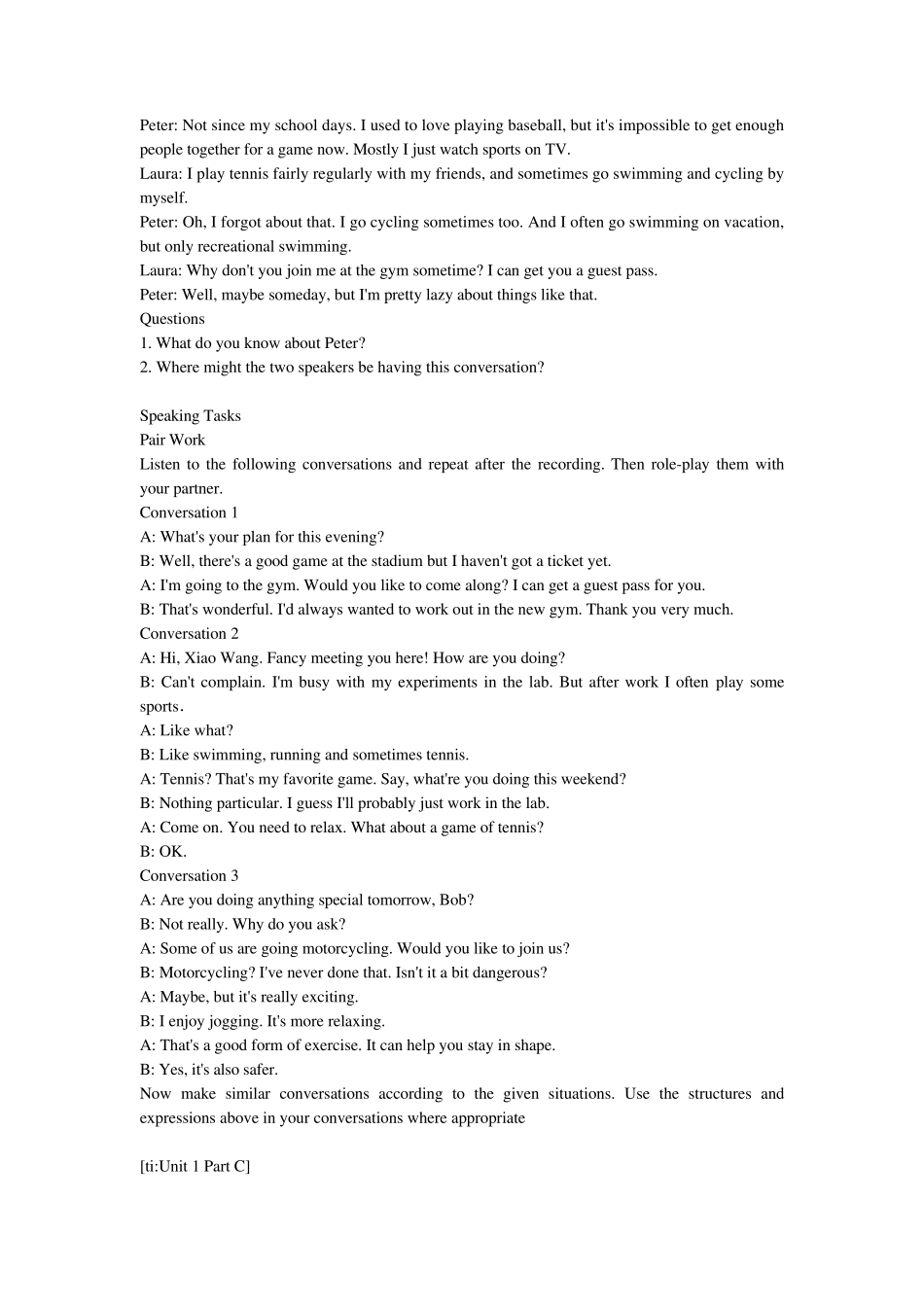 全新版大学英语(第二版)听说教程2听力原文_第2页