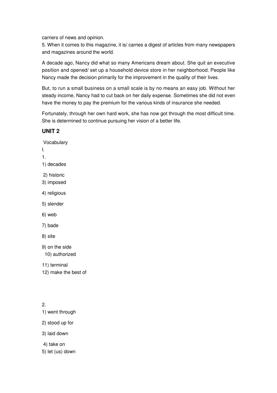 全新版大学英语综合教程3(第二版)课后答案Unit18_第3页