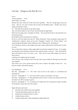 全新版大学英语综合教程3课后答案____还有翻译_及标记