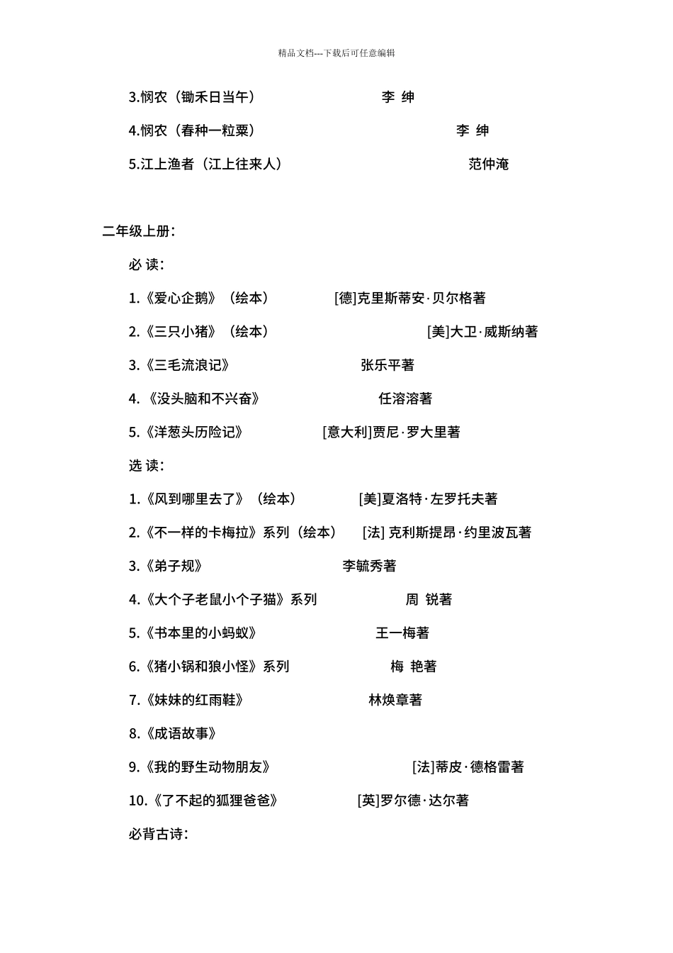 2024年最新盐城市小学语文课外阅读书目_第3页