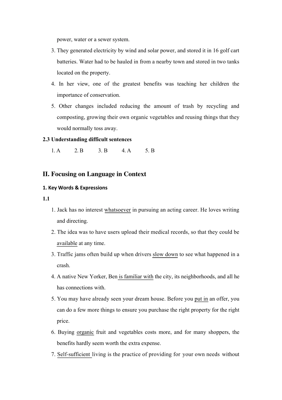 全新版大学进阶英语第二册第一单元答案_第3页