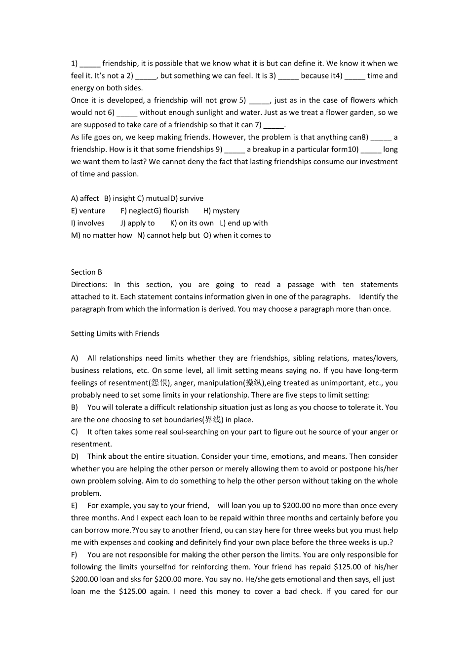 全新版大学进阶英语综合教程2综合训练第三单元_第3页