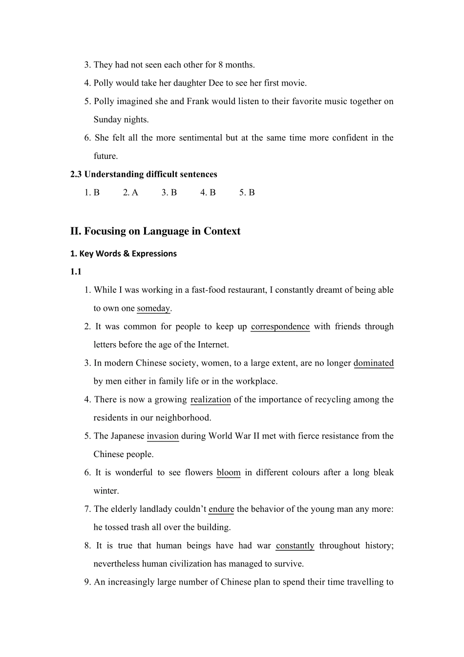 全新版大学进阶英语综合教程第二册答案U2KeytoExercises_第3页