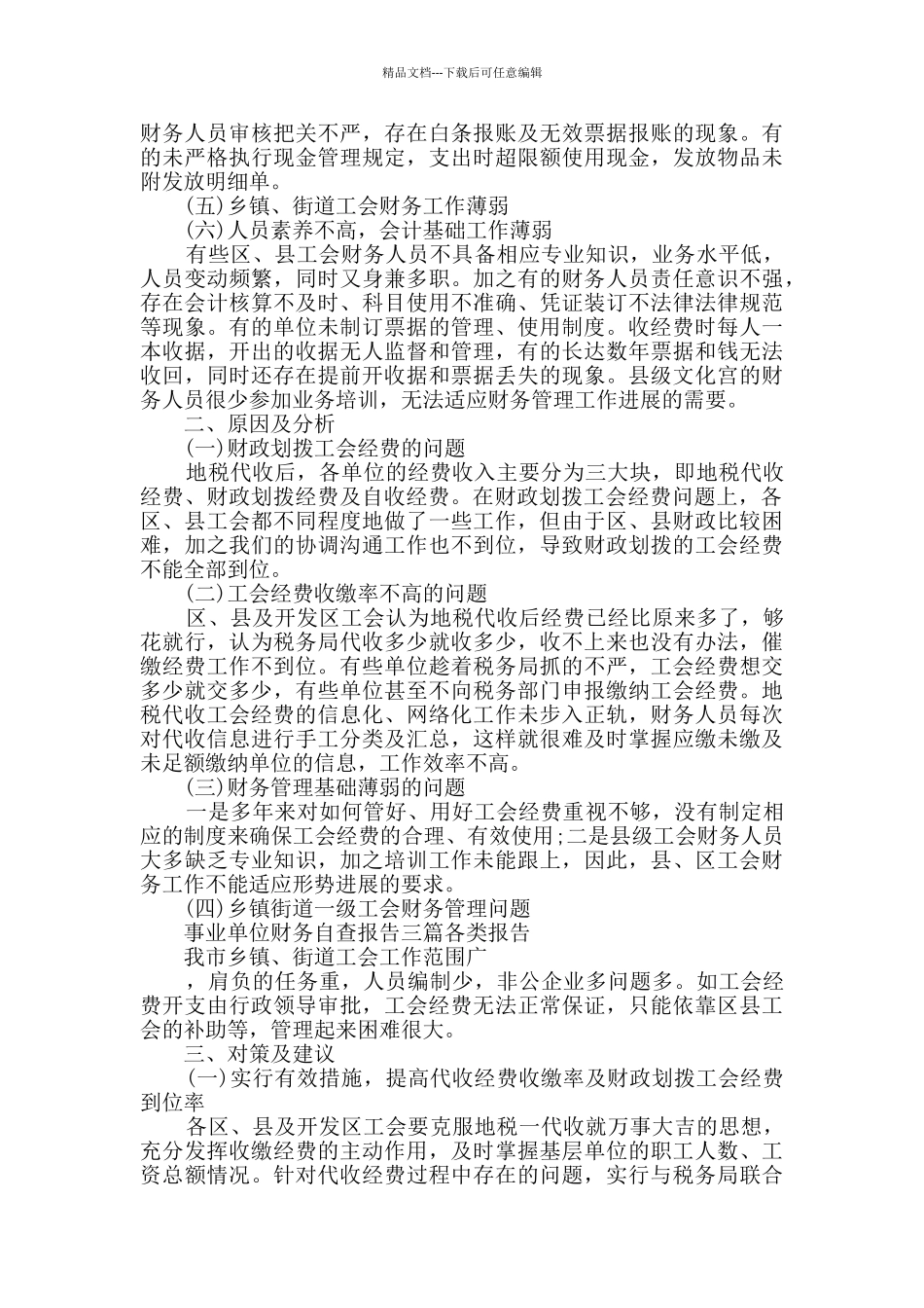 2024年最新财务自查报告3篇_第2页