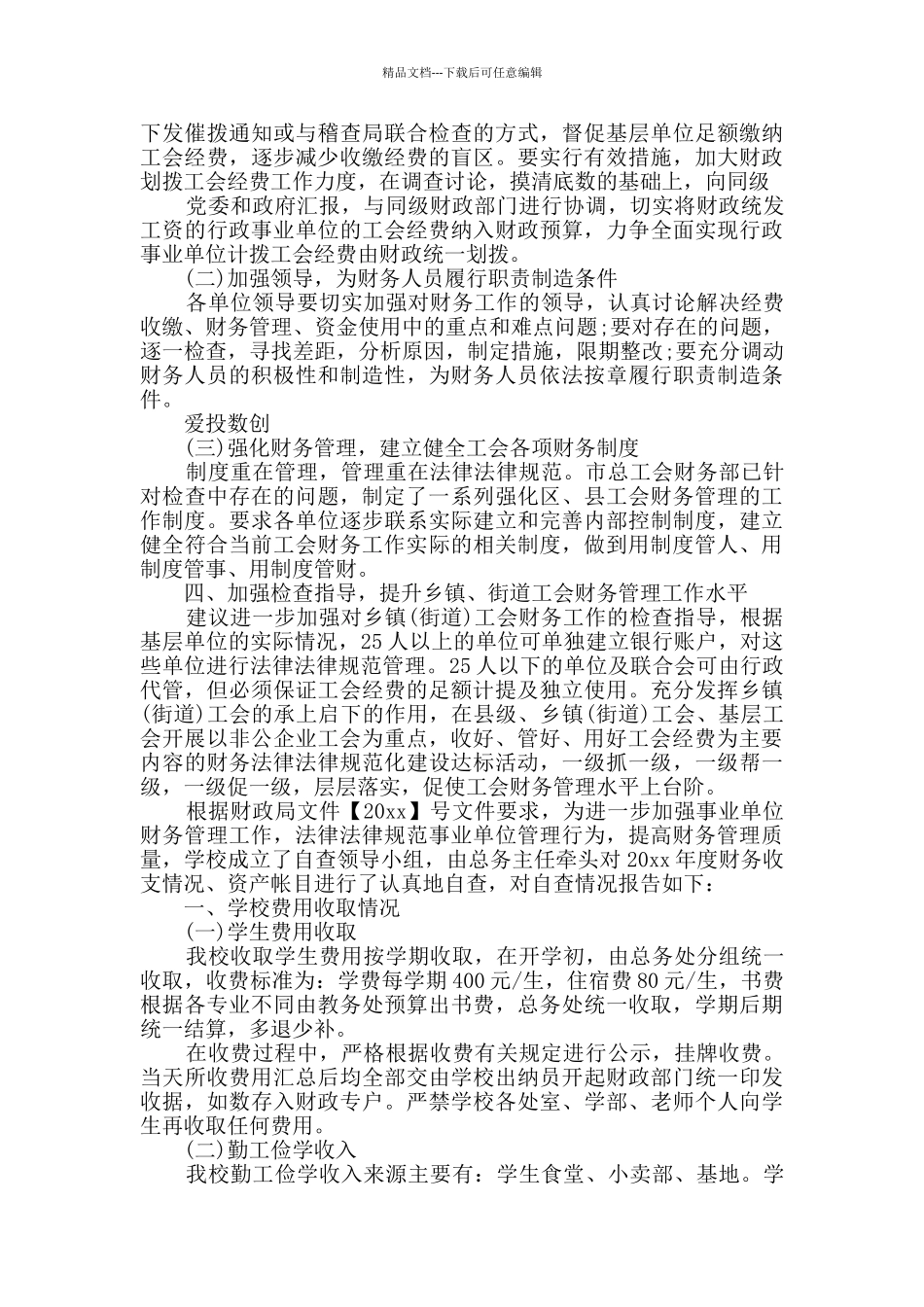 2024年最新财务自查报告3篇_第3页