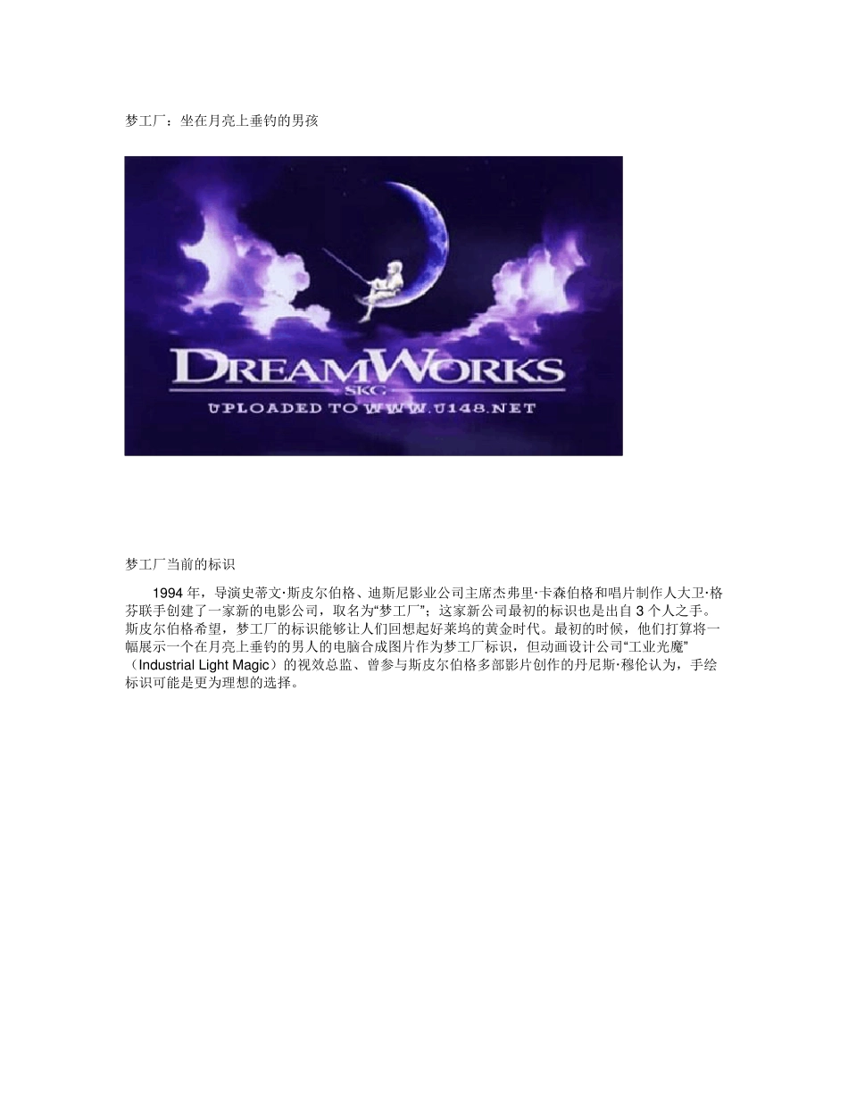 全球(好莱坞八大)各大电影公司LOGO集合_第1页