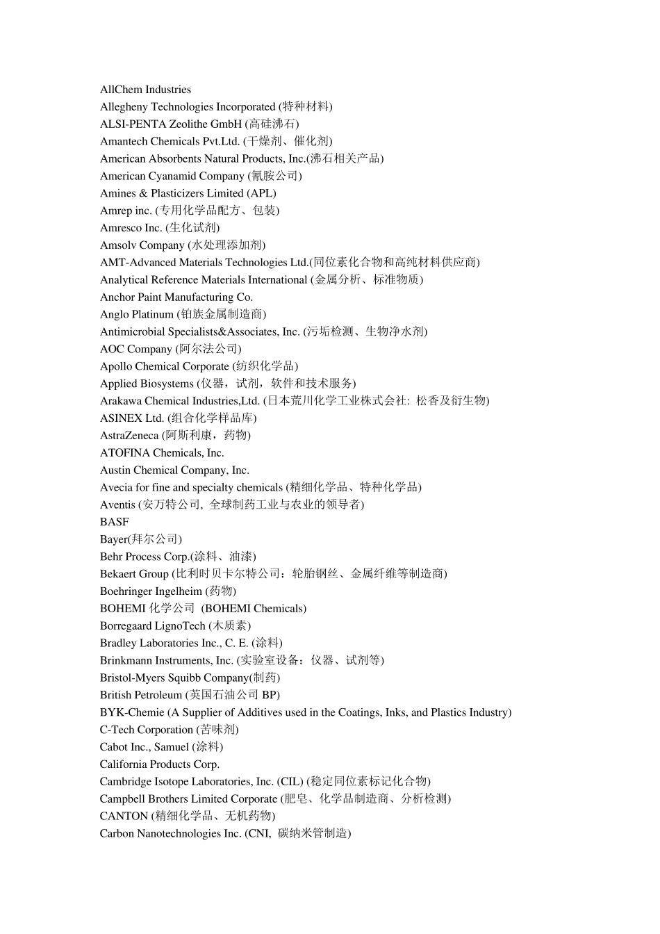 全球化学品公司大全_第2页