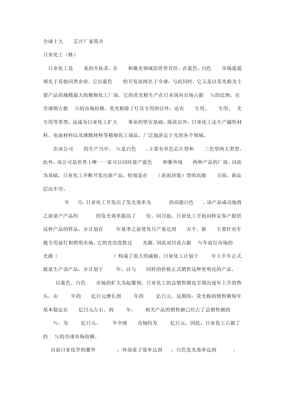 全球十大LED芯片厂家简介_第1页