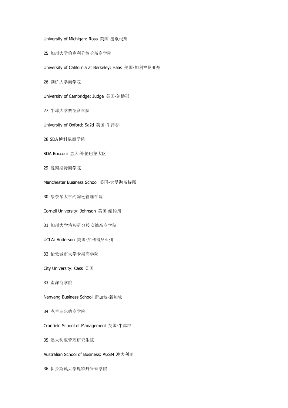 全球商学院排名出炉_第3页