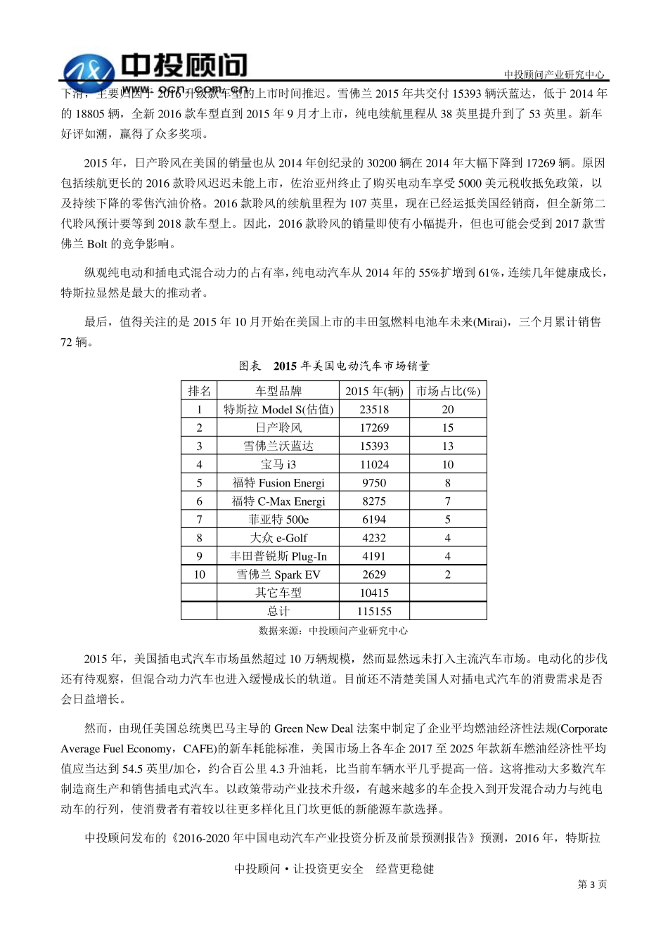 全球电动汽车市场销量2015年总结及2016年展望_第3页