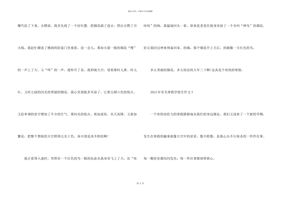 2024年有关寒假小学生_第3页