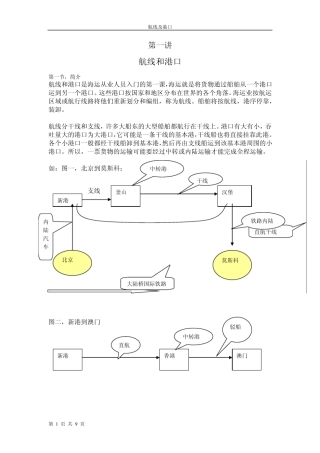 全球航线与港口介绍