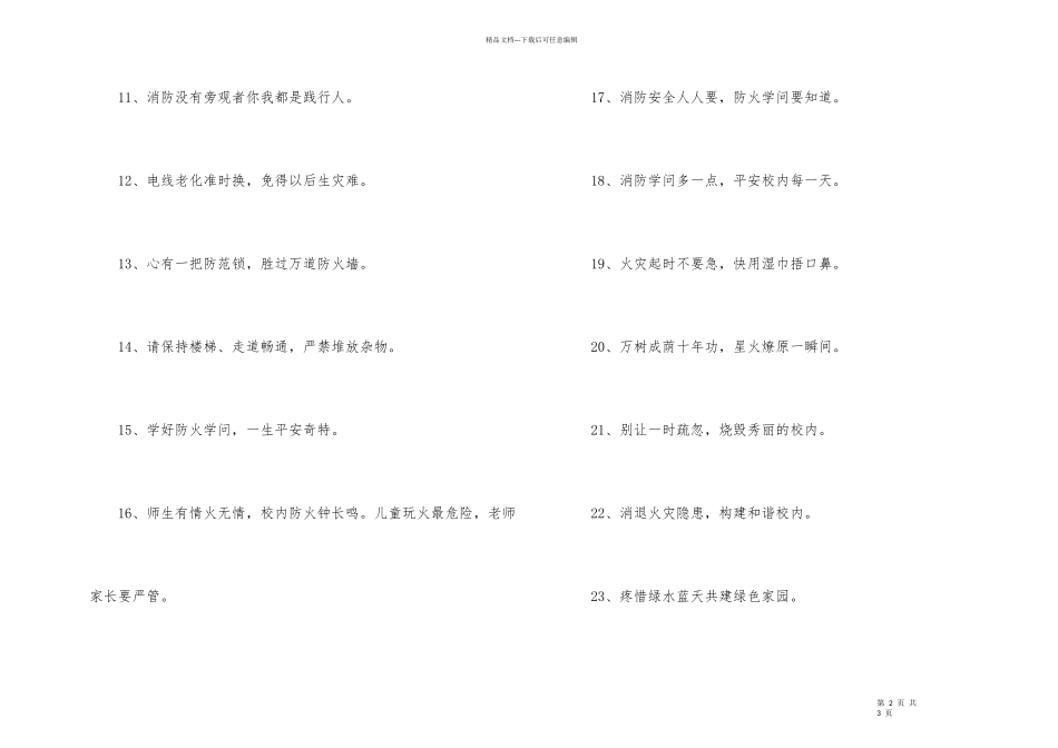 2024年有感染力的消防安全口号集合32句_第2页