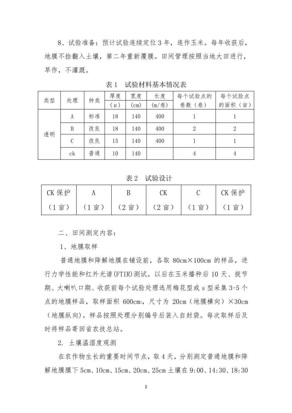全生物降解地膜试验方案_第2页