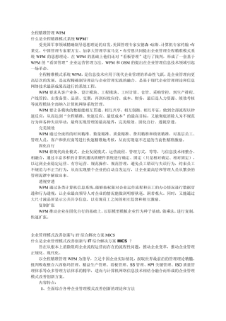 全程精准管理WPM