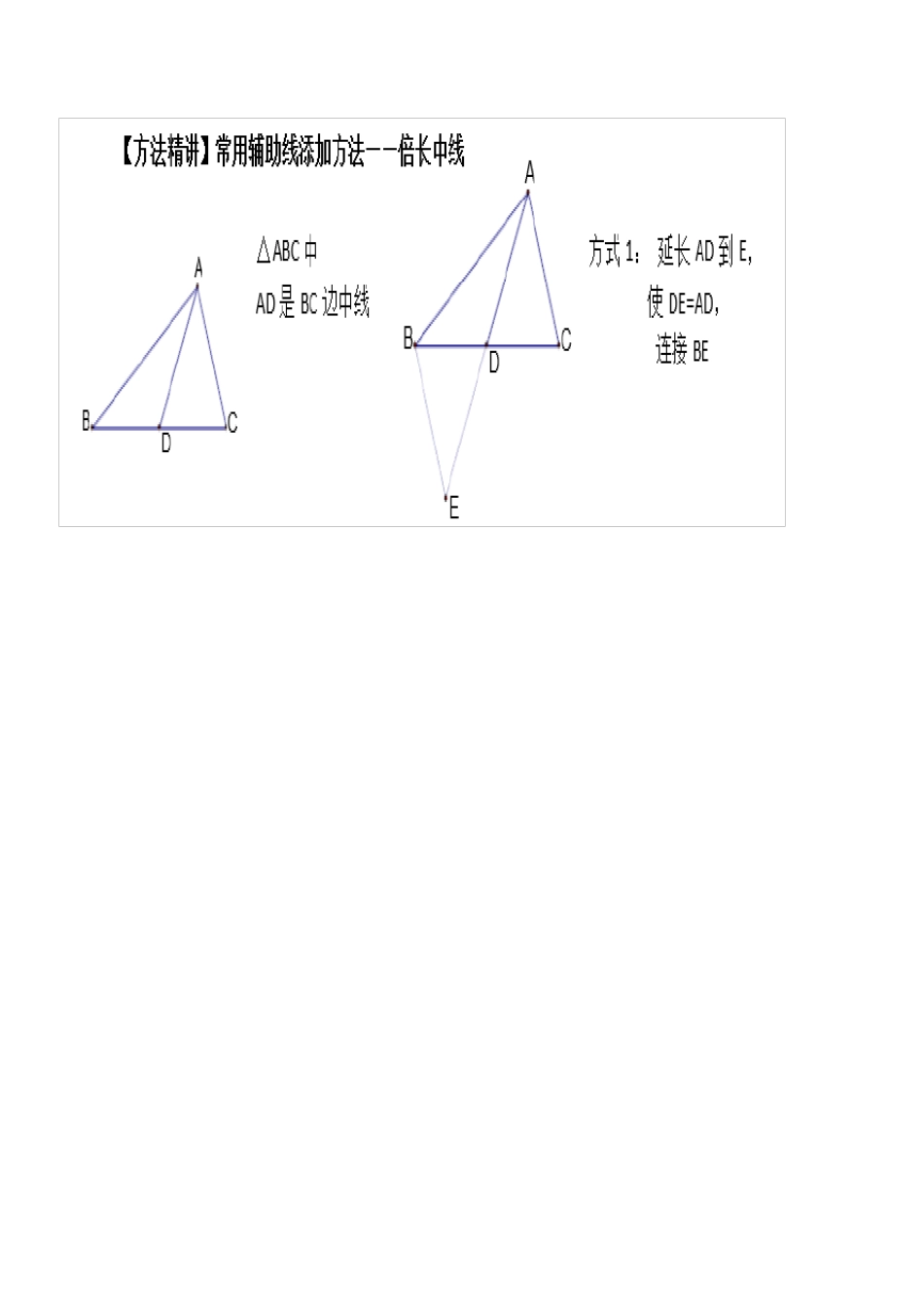 全等三角形倍长中线法_第2页