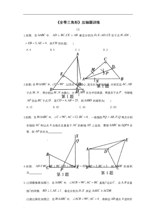 全等三角形压轴题训练