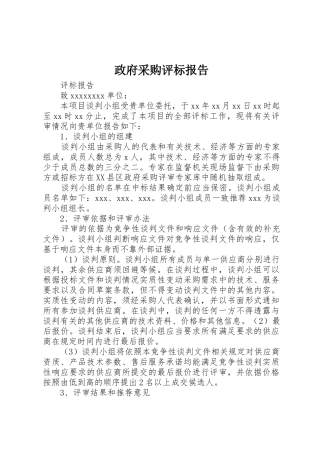政府采购评标报告_1