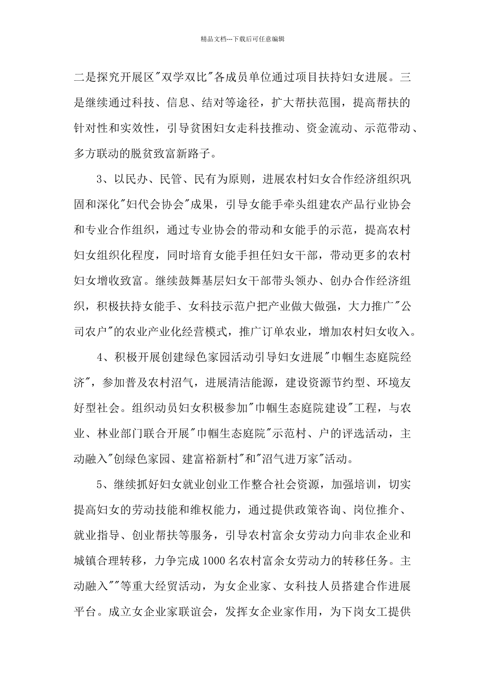 2024年村妇联主任个人工作计划_第2页