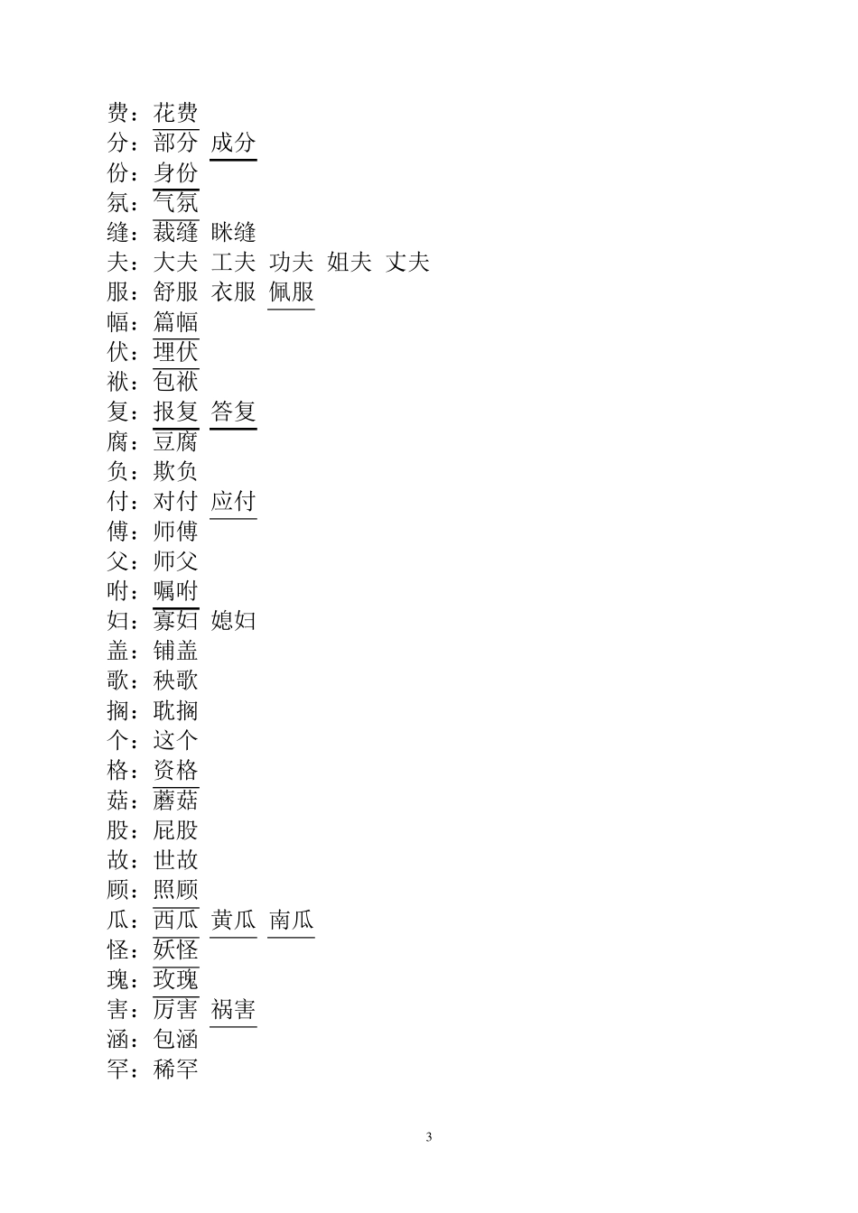 全部轻声词语_第3页