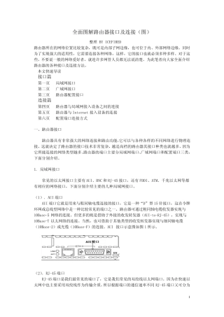 全面图解路由器接口及连接大全