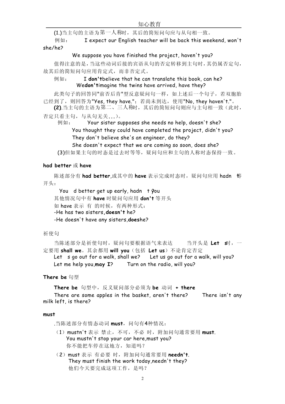 全面讲解——反义疑问句_第2页